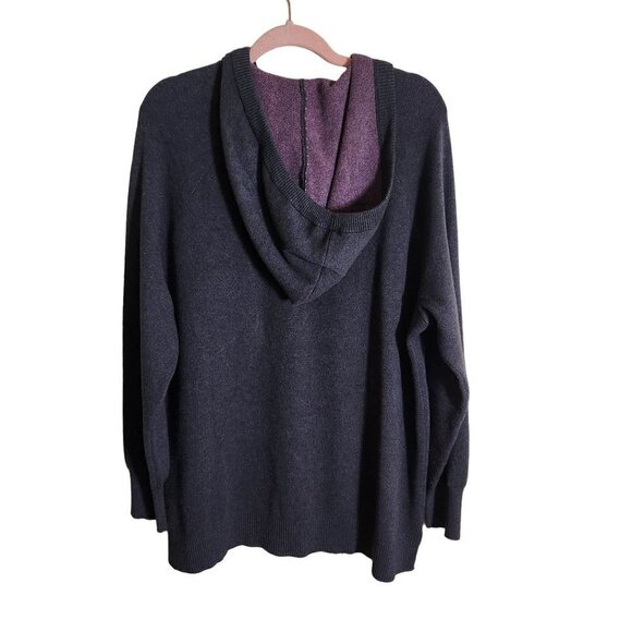 Torrid Breast Cancer Awareness Jaquard Raglan Hoodie Sweater Size 1X - Picture 3 of 14